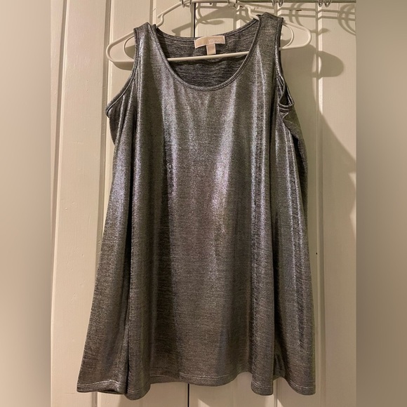 Michael Kors metallic cold shoulder top X-large NWOT - Picture 1 of 5